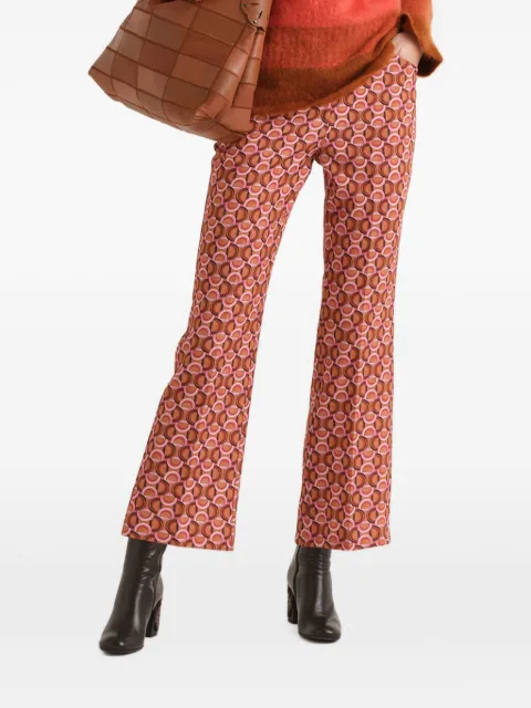 MALIPARMI orbit-print cropped trousers
