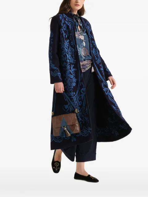 MALIPARMI embroidered A-line coat