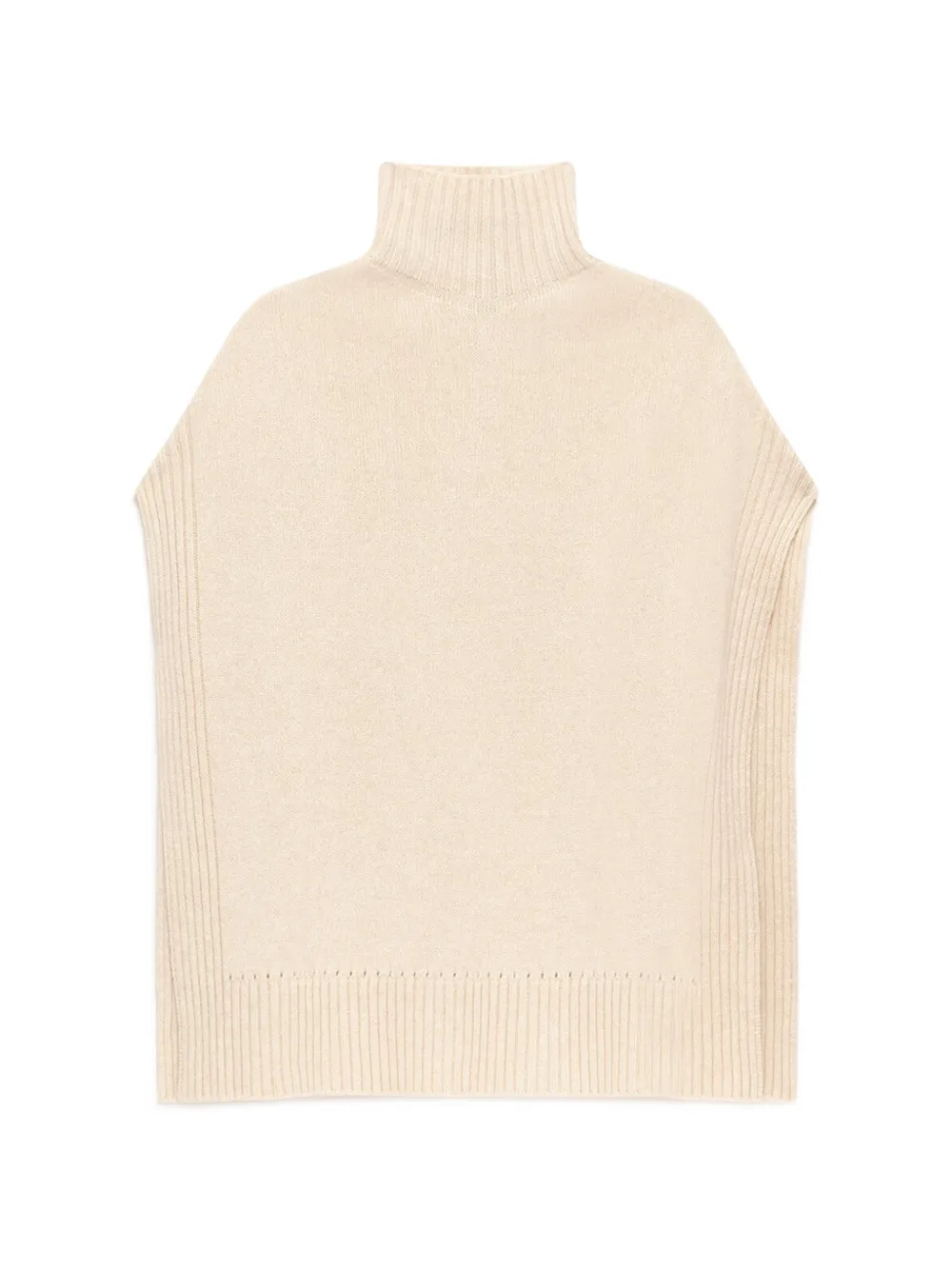 MALIPARMI ribbed-knit roll-neck sweater Beige