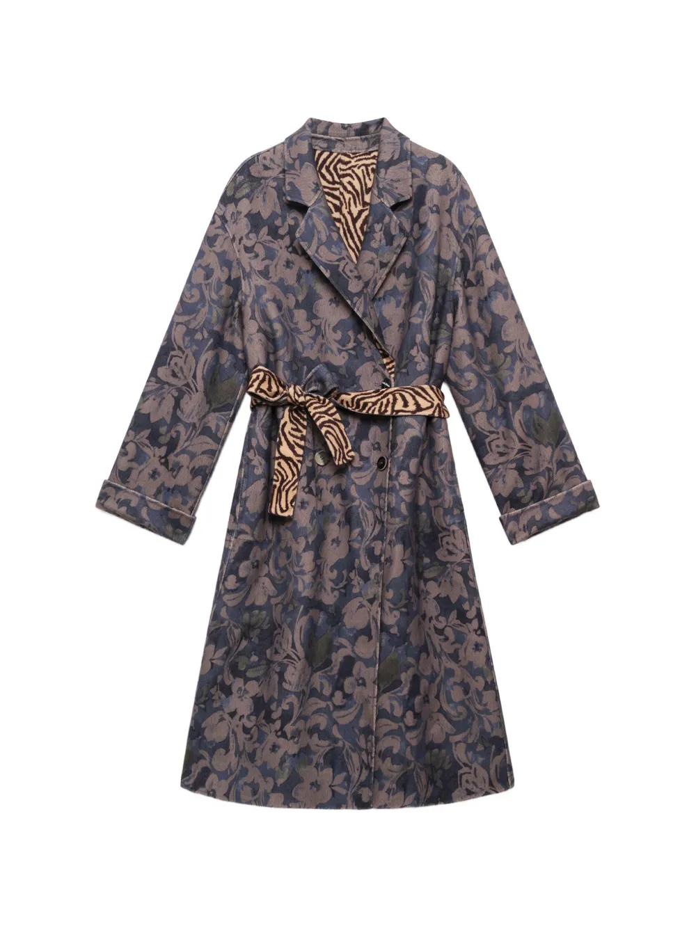 MALIPARMI Cappotto reversibile a fiori - Blu