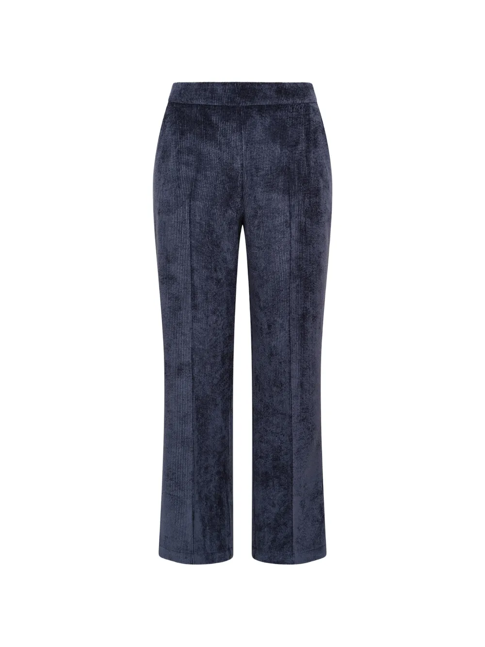 MALIPARMI corduroy-velvet ankle-length bootcut trousers