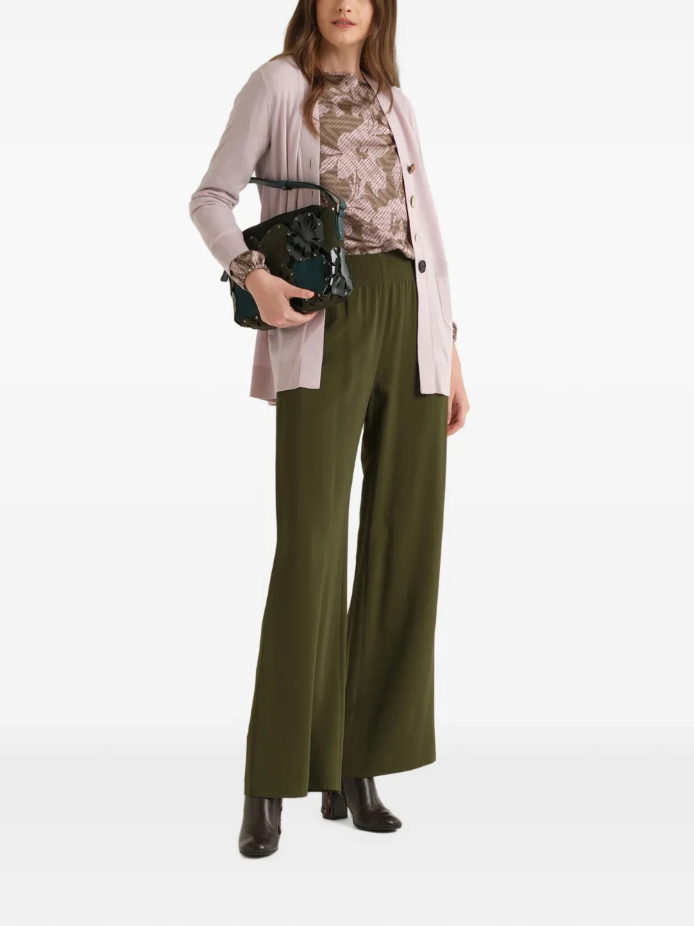 MALIPARMI High waist straight broek Groen