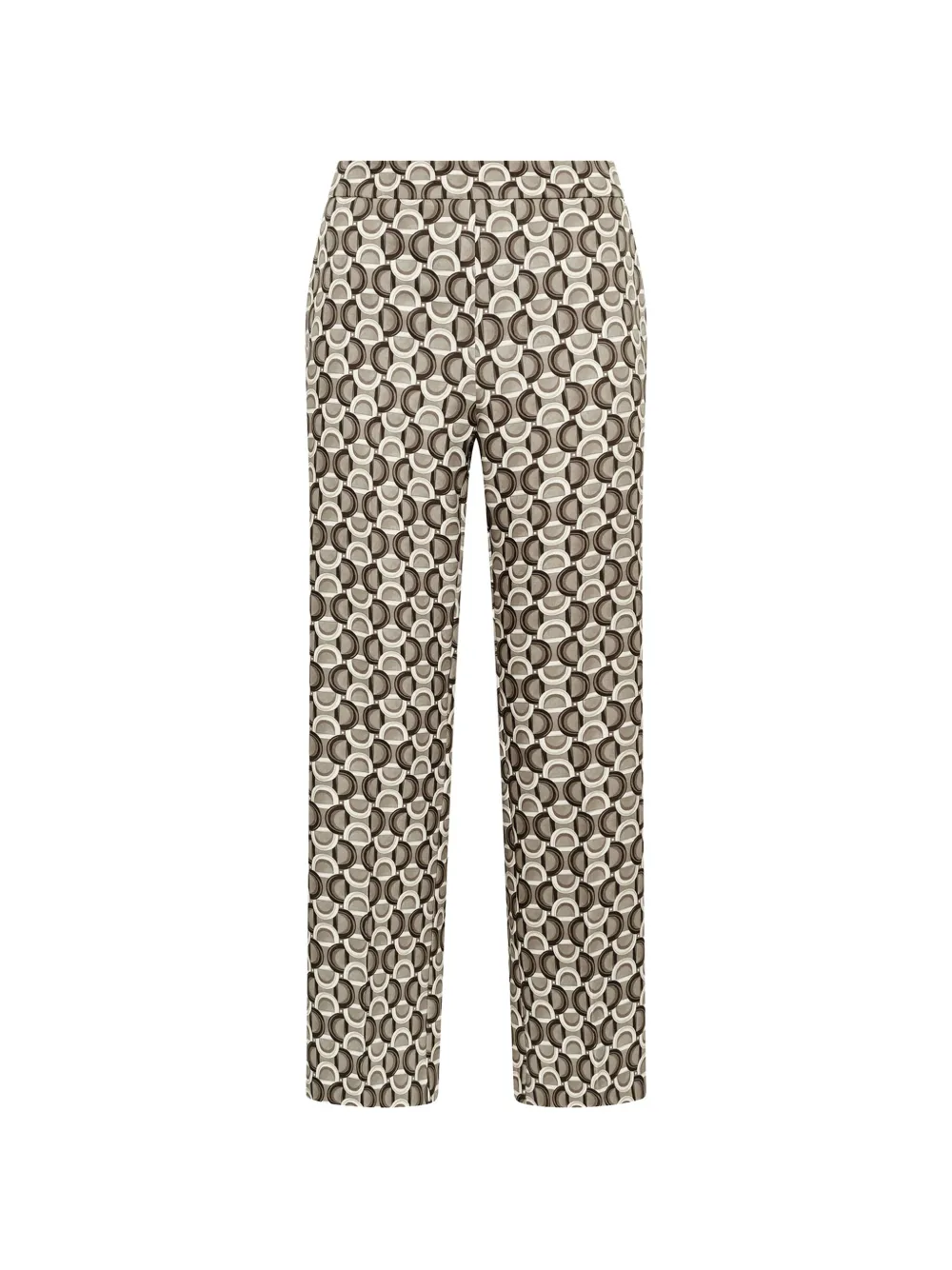 MALIPARMI Straight broek met Orbit-print Grijs