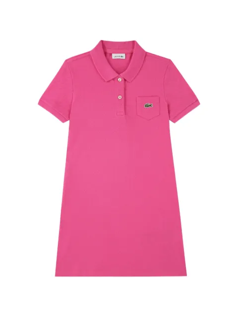 Lacoste Kids pique logo-patch dress