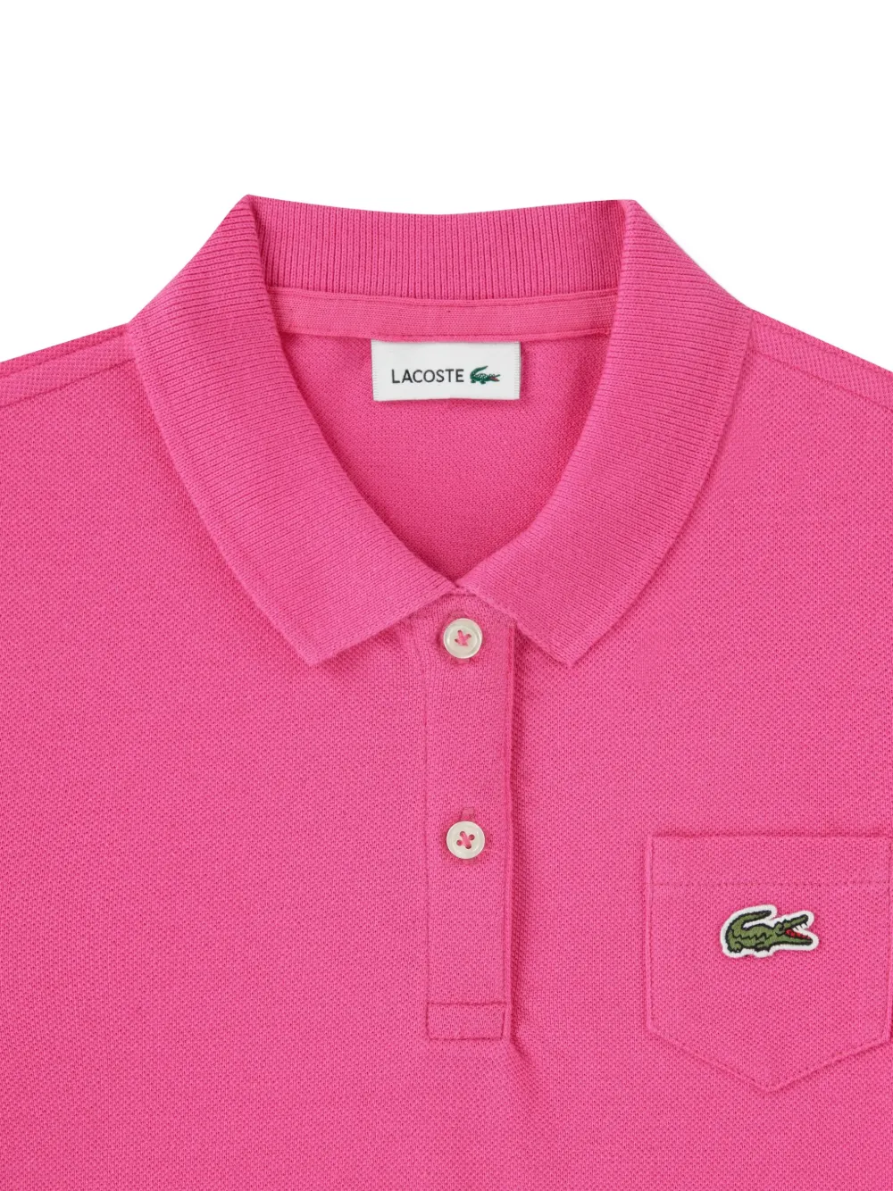 Lacoste Kids pique logo-patch dress Roze
