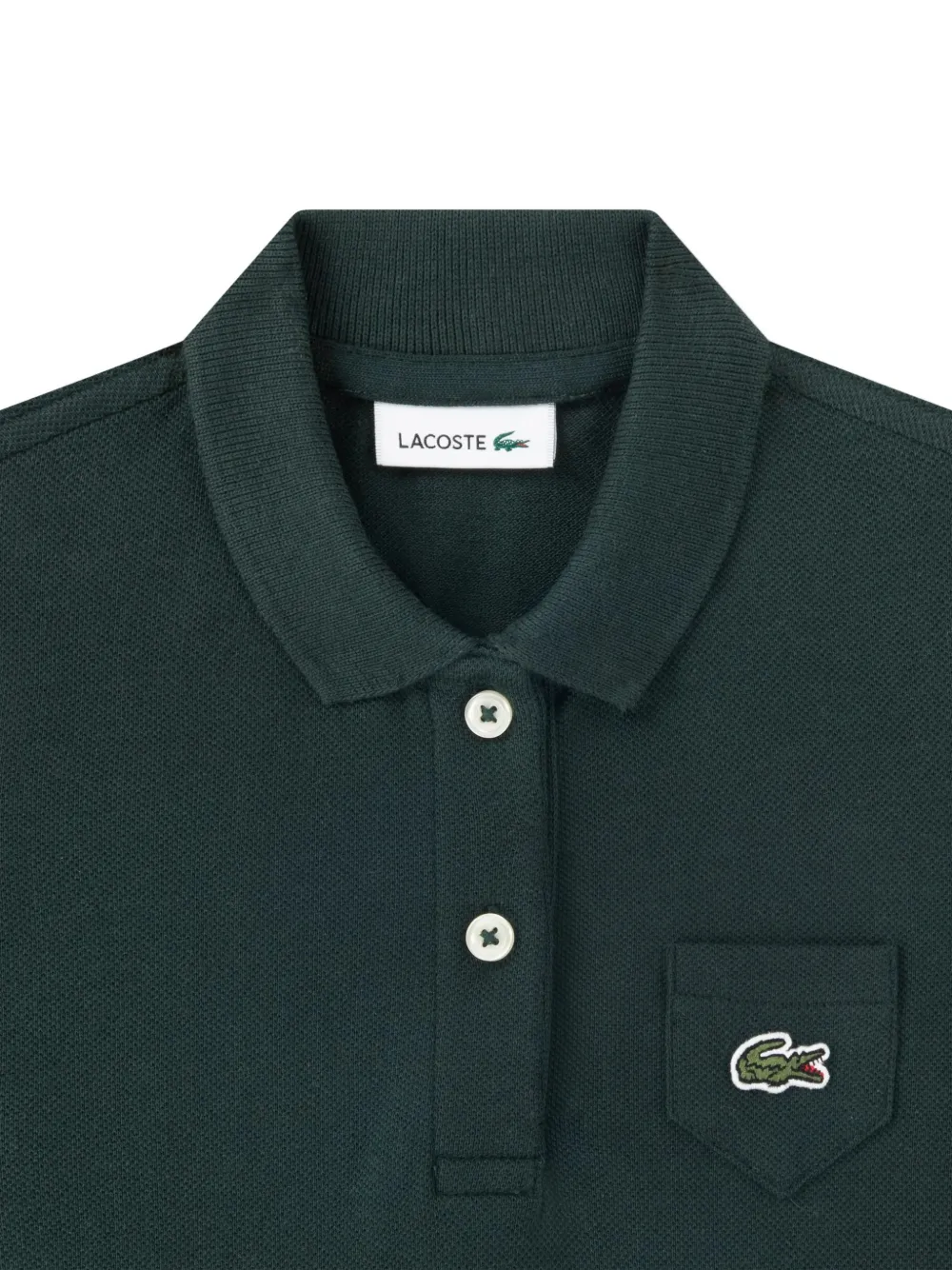 Lacoste Kids logo-patch piqué dress Groen