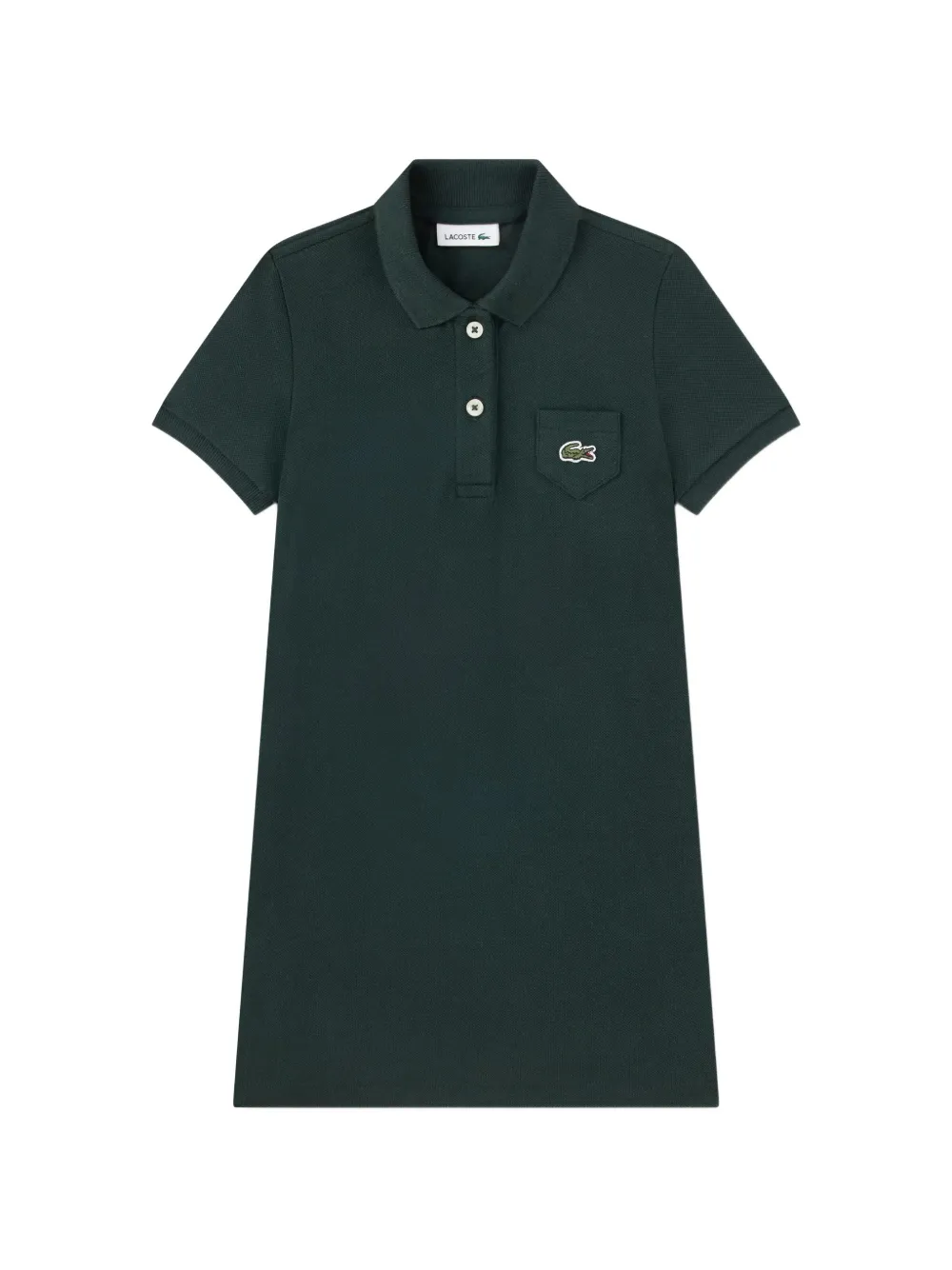 Lacoste Kids logo-patch piqué dress - Vert Lacoste Kids logo-patch piqué dress - Vert