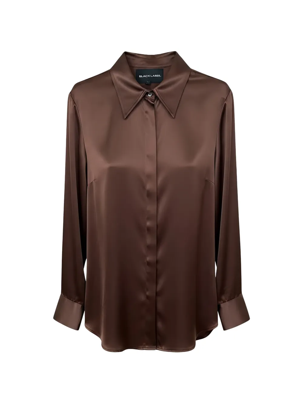 Rundholz Black Label shiny long-sleeve shirt - Brown