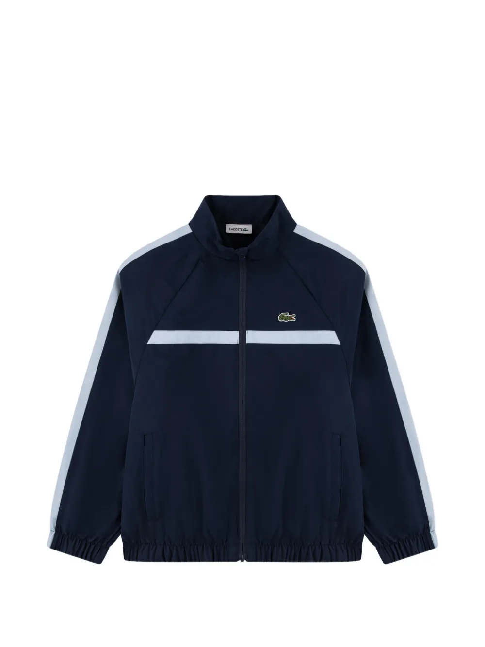 Lacoste Kids logo-patch side-stripe tracksuit Blauw