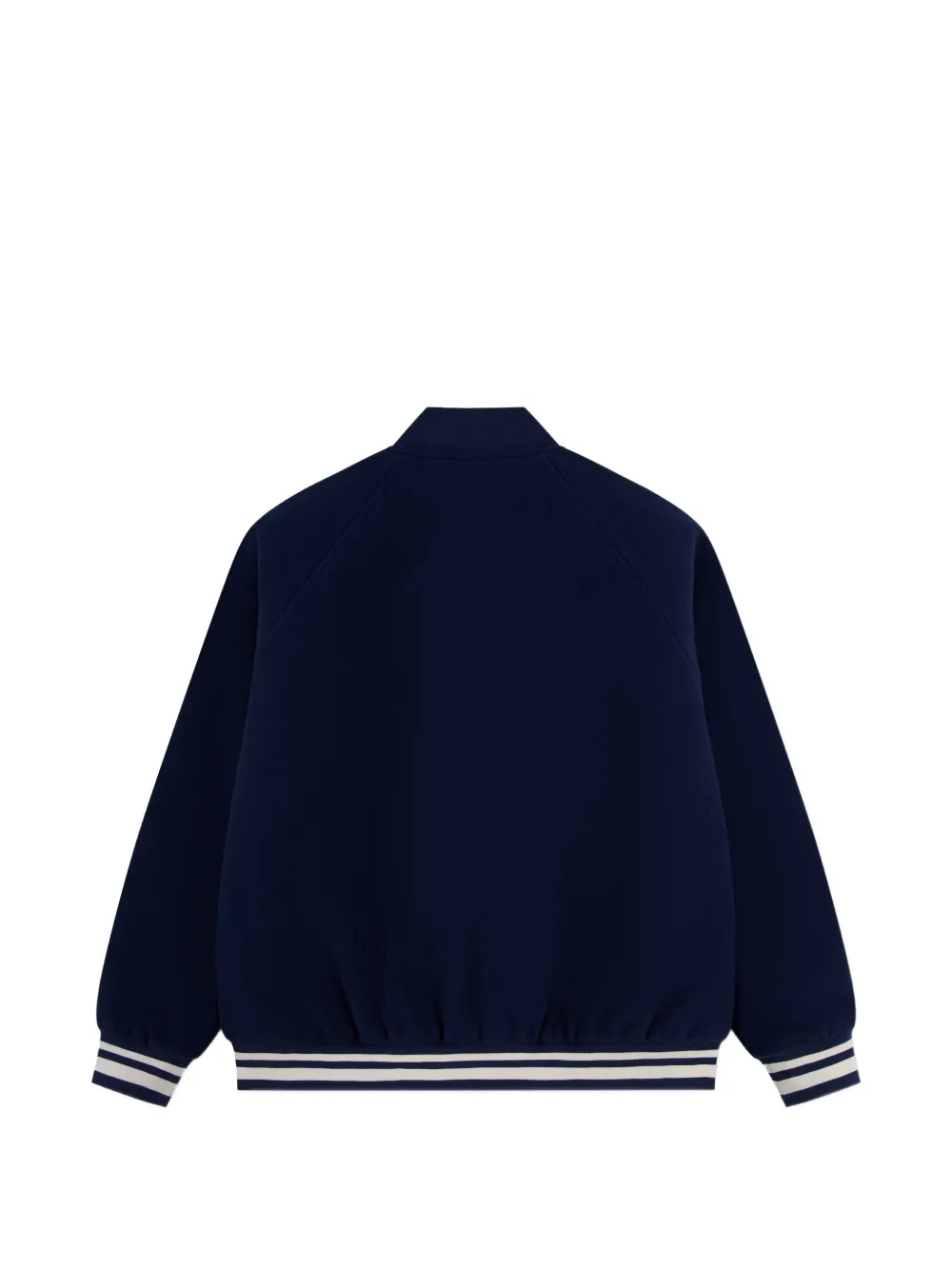 Lacoste Kids logo-patch striped-trim jacket Blauw
