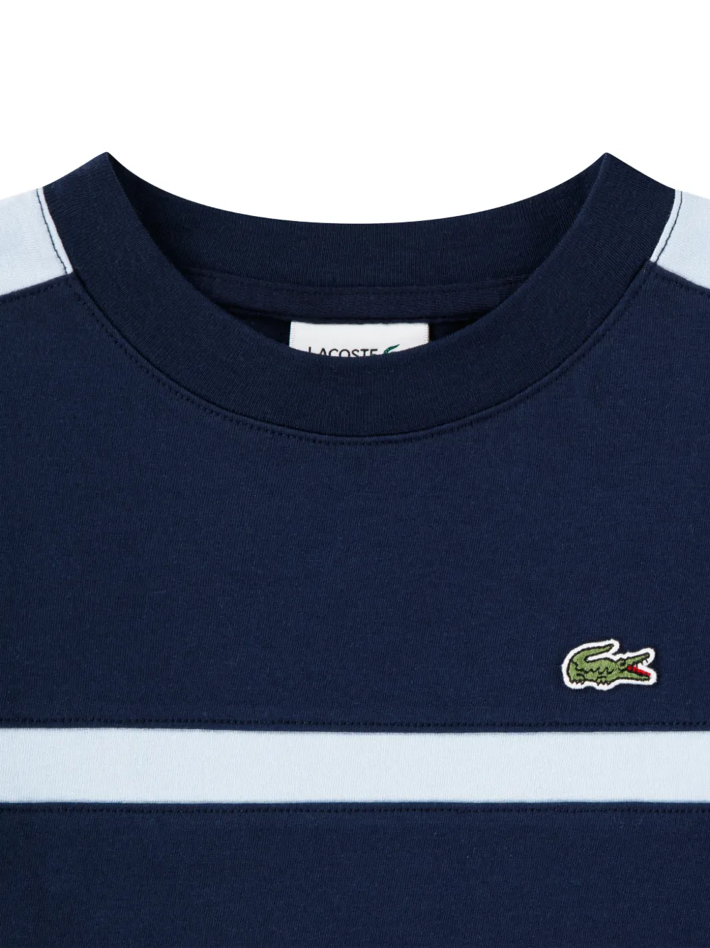 Lacoste Kids T-shirt met logopatch Blauw