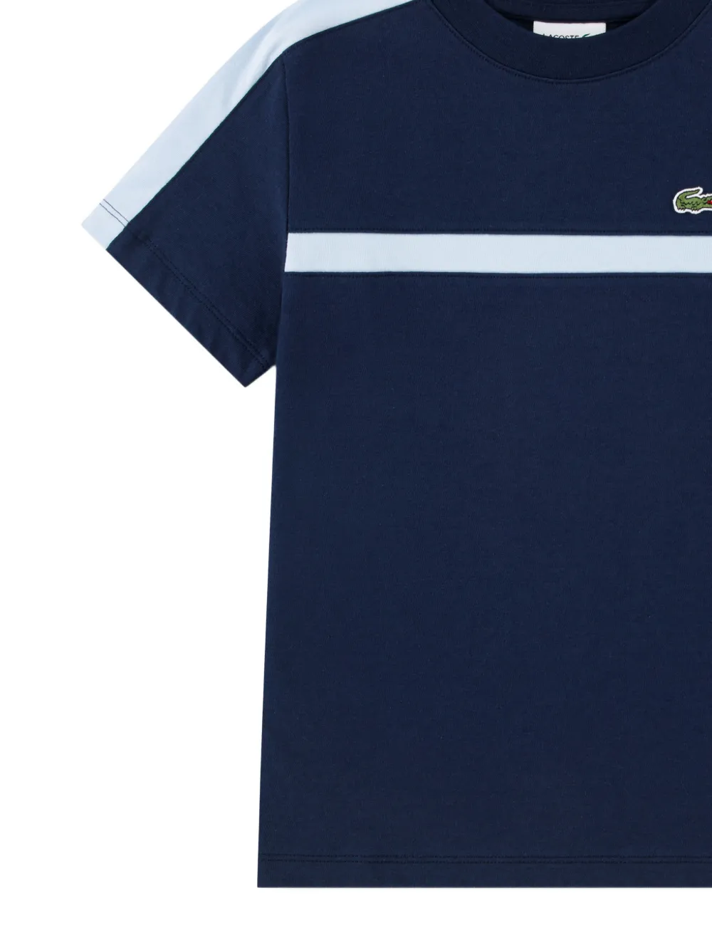 Lacoste Kids T-shirt met logopatch Blauw