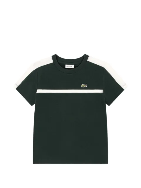 Lacoste Kids logo-patch side-stripe T-shirt