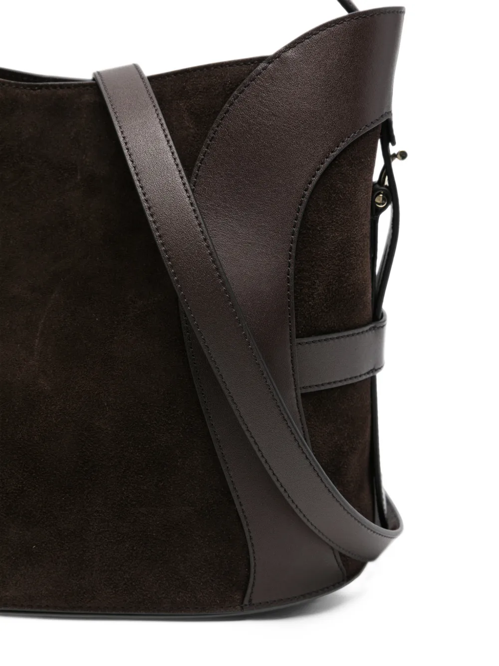 AIGNER Deborah leather bucket bag Bruin