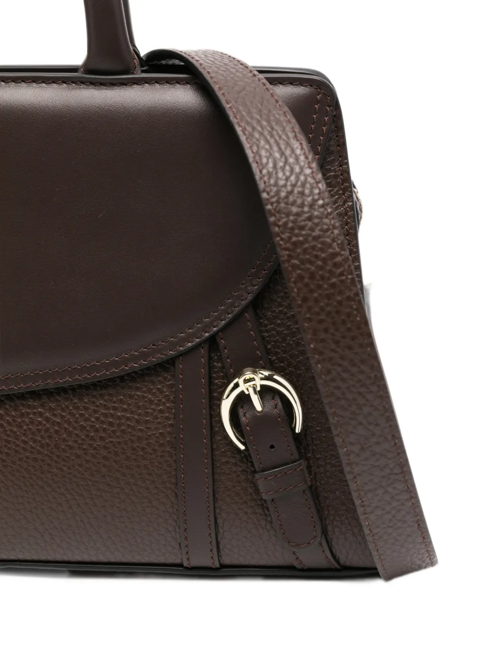 AIGNER Cybill M leren shopper met textuur Bruin