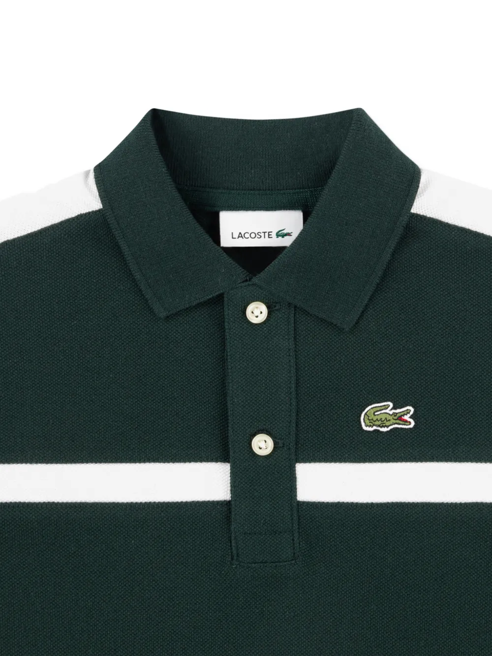 Lacoste Kids Poloshirt met streepdetail Groen