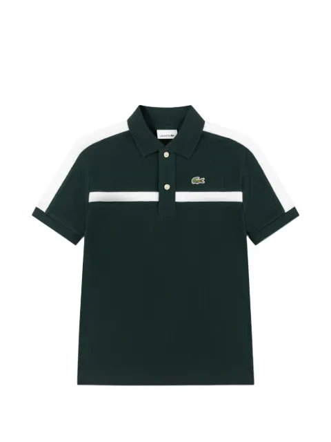 Lacoste Kids playera tipo polo con detalle de rayas