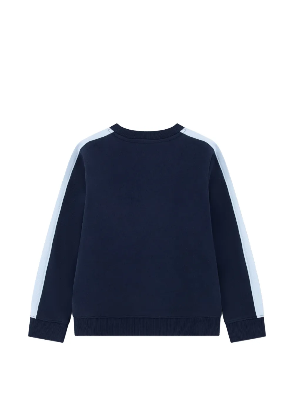 Lacoste Kids logo-patch side-stripe sweater Blauw