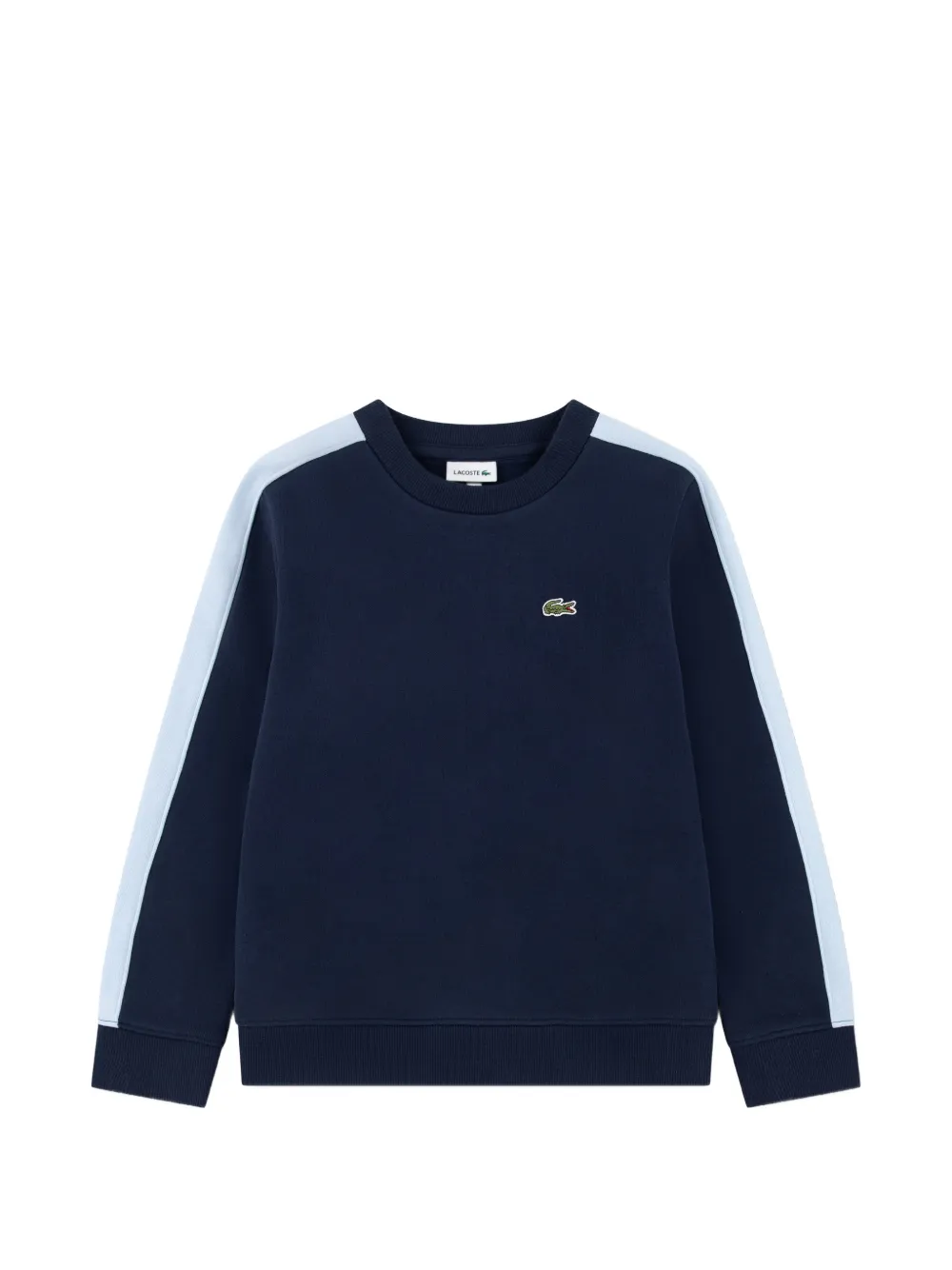 Lacoste Kids logo-patch side-stripe sweater Blauw