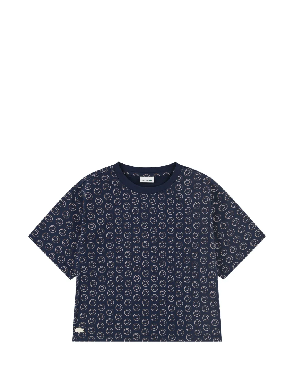Lacoste Kids tennis-ball print T-shirt - Blu