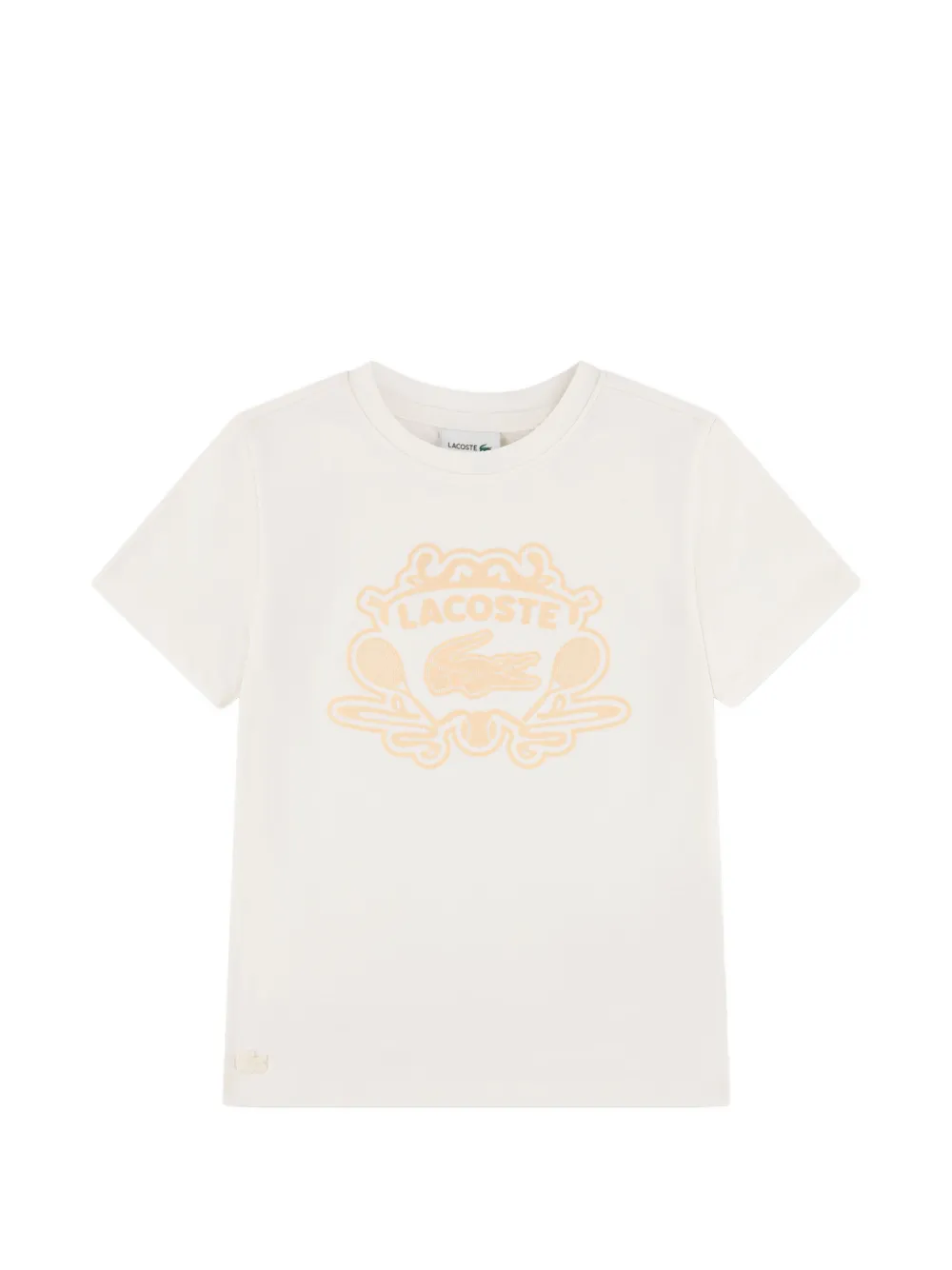 Lacoste Kids logo-print T-shirt Beige