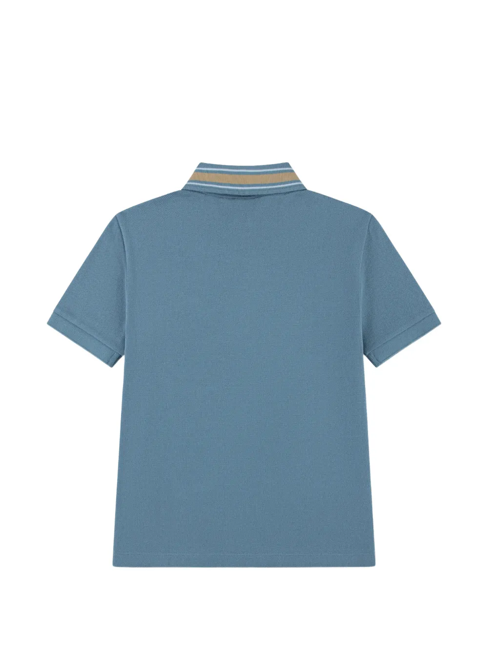 Lacoste Kids Poloshirt met gestreepte kraag en logo-patch Blauw