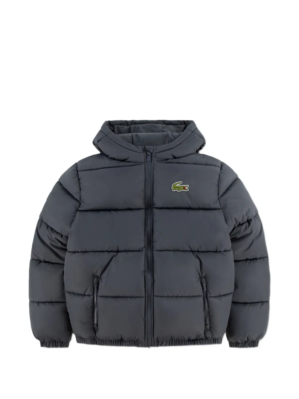 Lacoste Kids logo-embroidered quilted jacket - Gris Lacoste Kids logo-embroidered quilted jacket - Gris