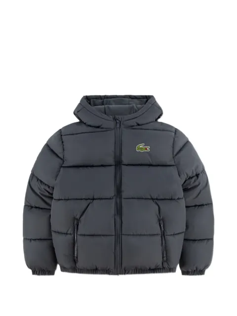 Lacoste Kids logo-embroidered quilted jacket