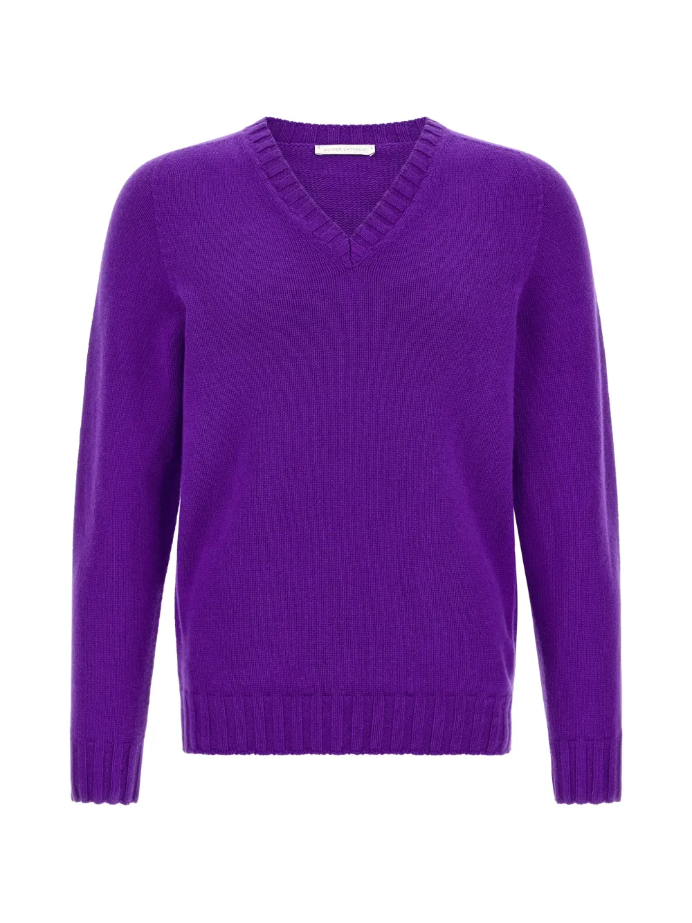 OLIVER LATTUGHI V-neck cashmere sweater - Viola