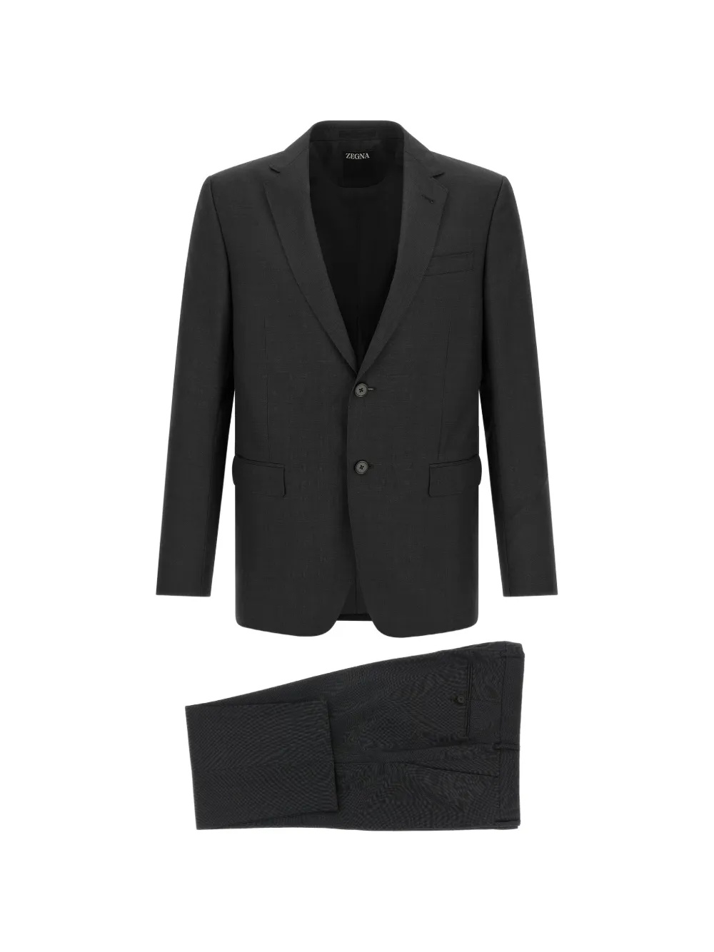 Zegna single-breasted wool suit - Grigio