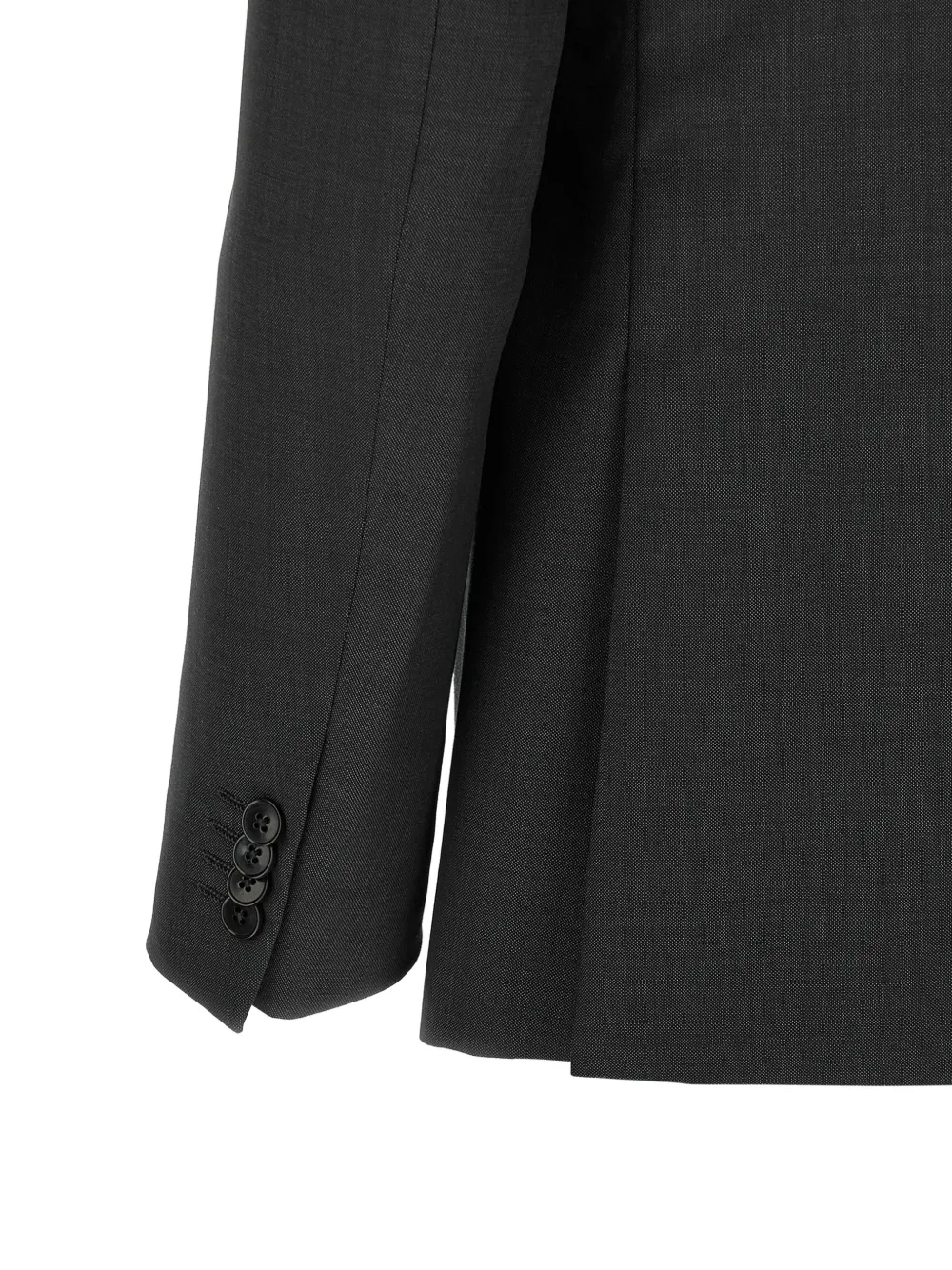 Zegna single-breasted wool suit Grijs