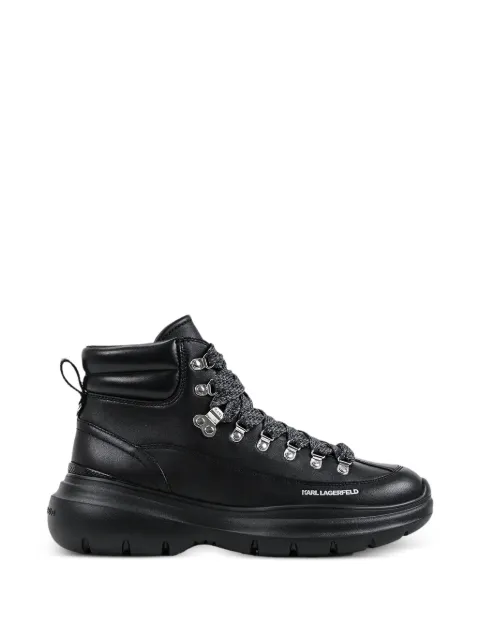 Karl Lagerfeld lace-up leather hiking boots