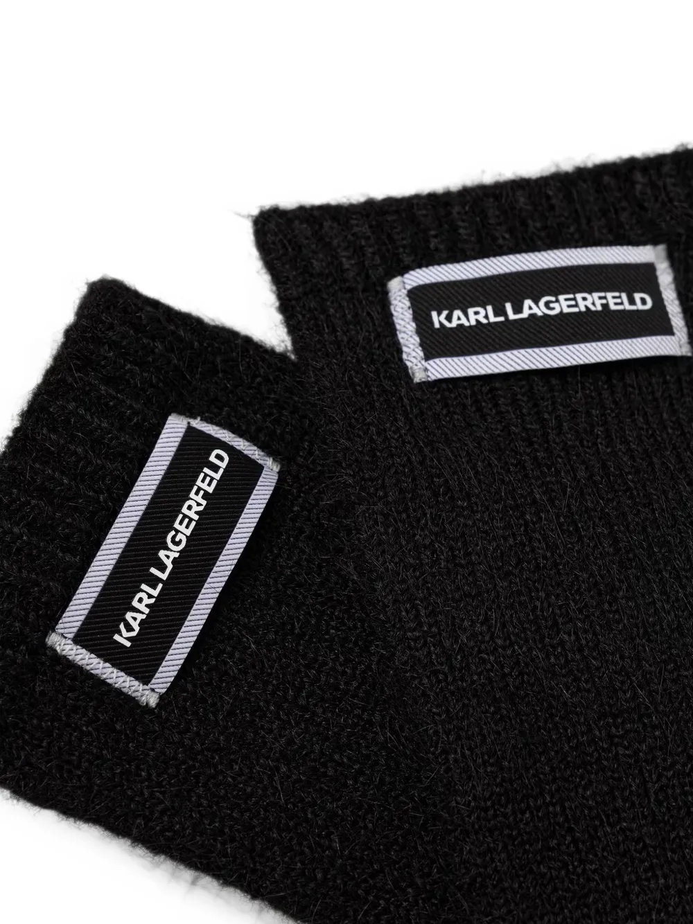 Karl Lagerfeld Handschoenen met logopatch Zwart