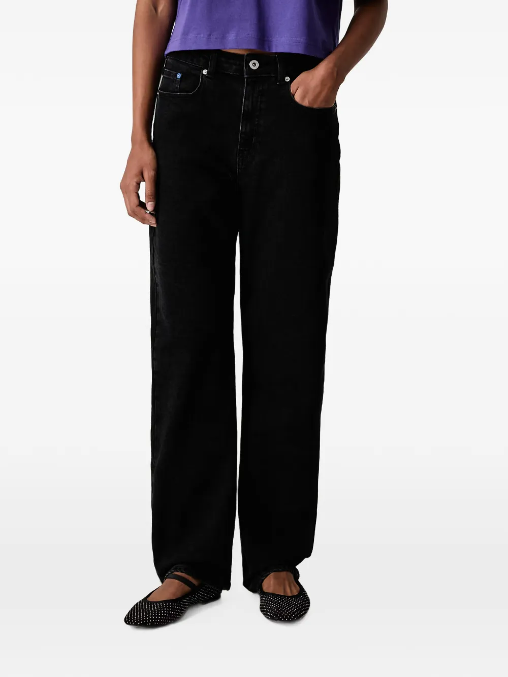 Karl Lagerfeld Jeans logo-patch straight-leg jeans