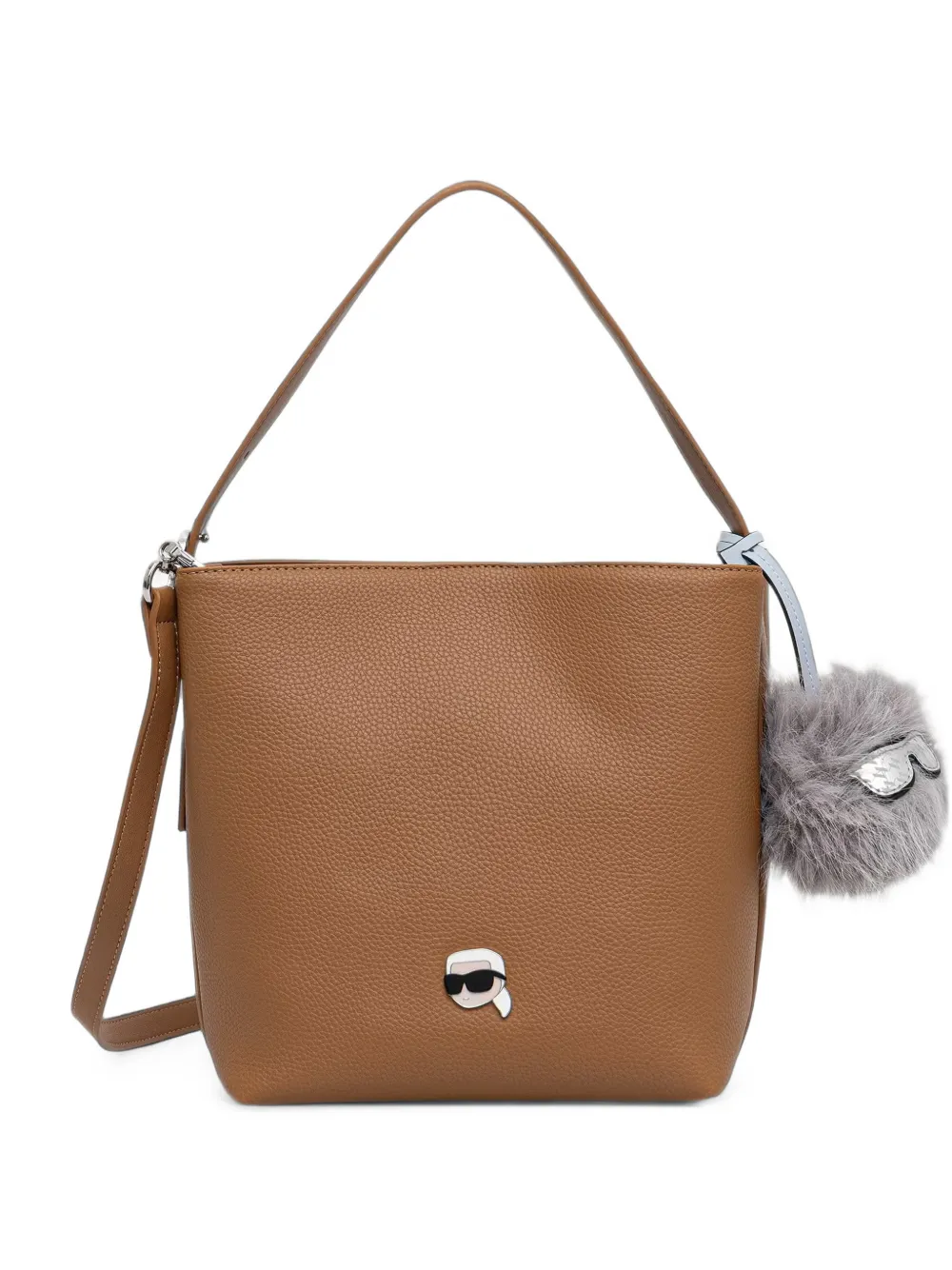 Karl Lagerfeld logo-plaque charm-detail tote bag