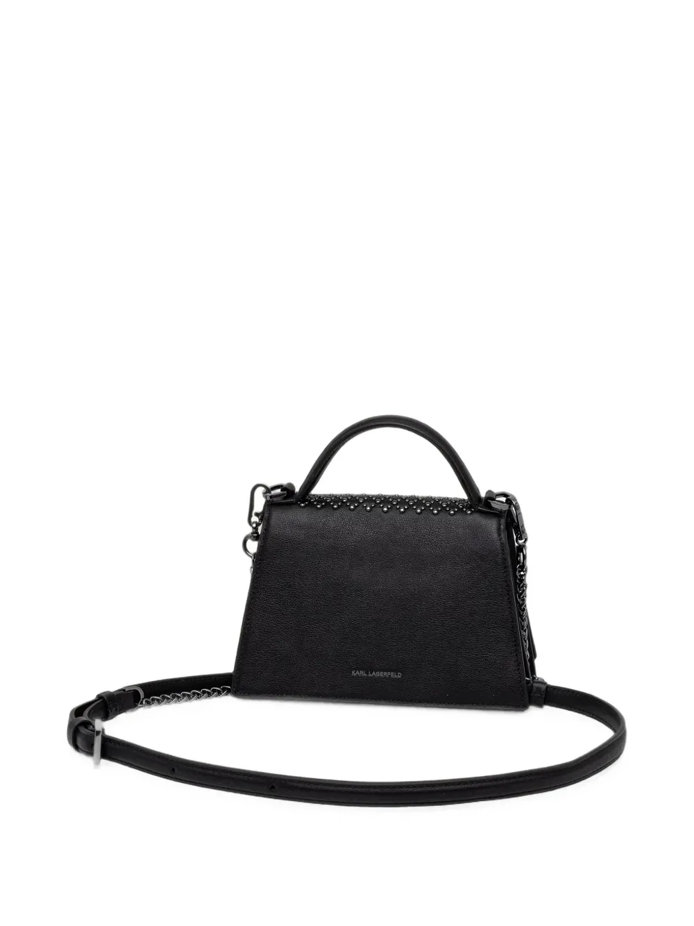 Karl Lagerfeld Shopper verfraaid met studs en logo-plakkaat Zwart