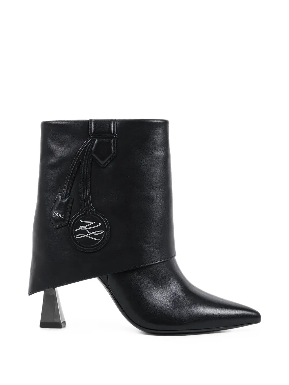 Karl Lagerfeld foldover-panel pointed-toe boots