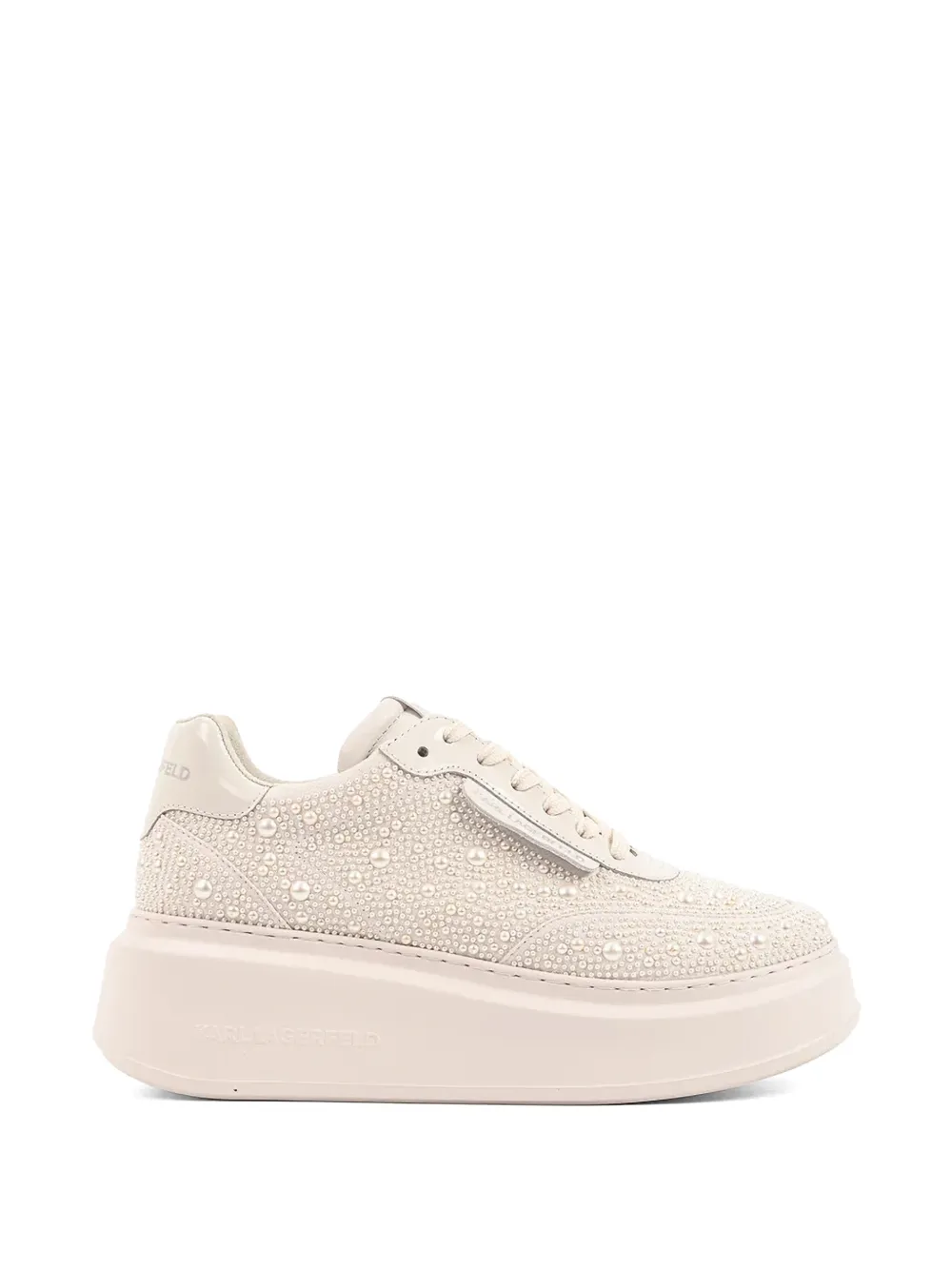 Karl Lagerfeld faux-pearl embellished chunky-sole sneakers