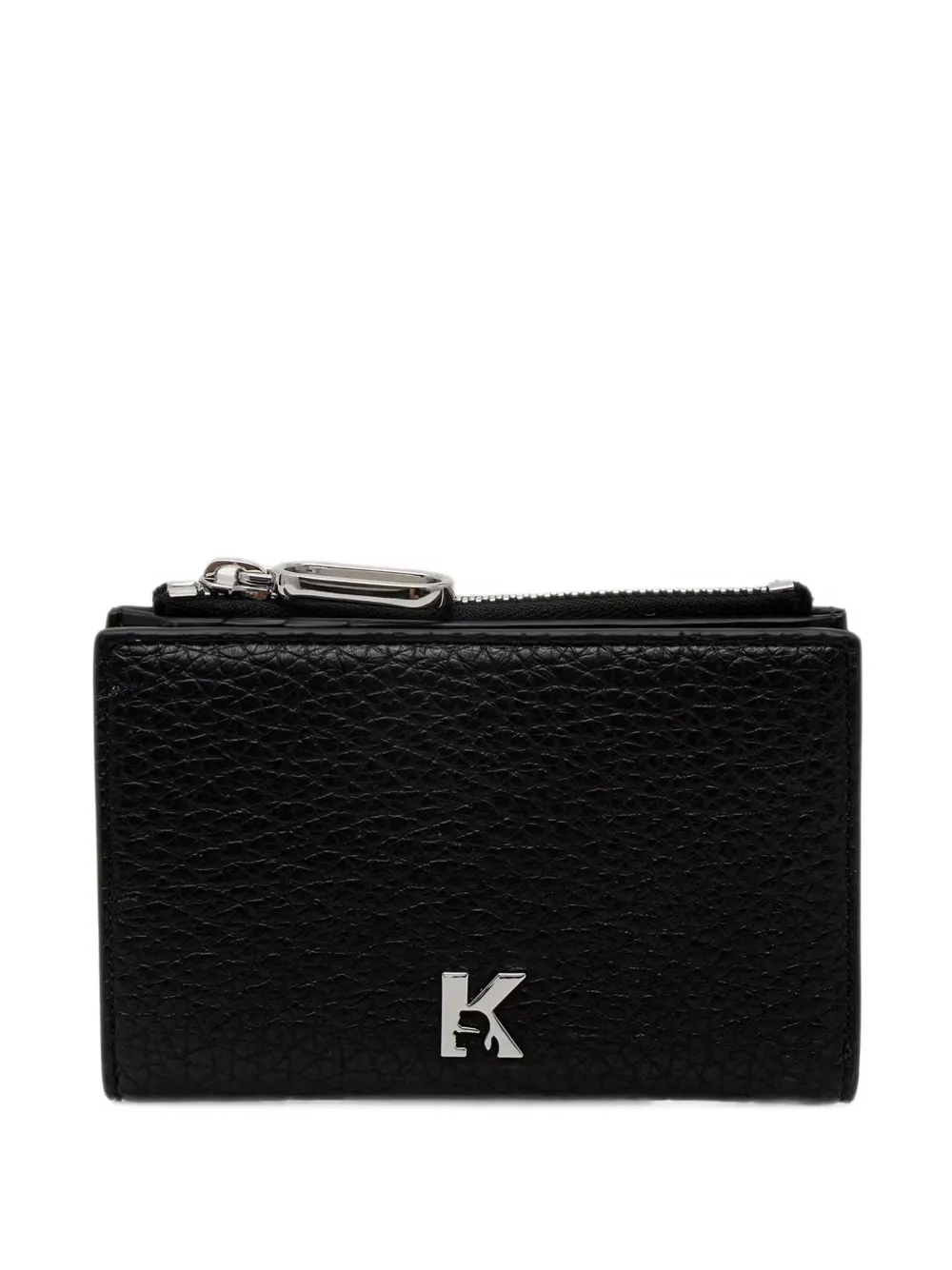 Karl Lagerfeld Jeans logo-plaque pebbled wallet