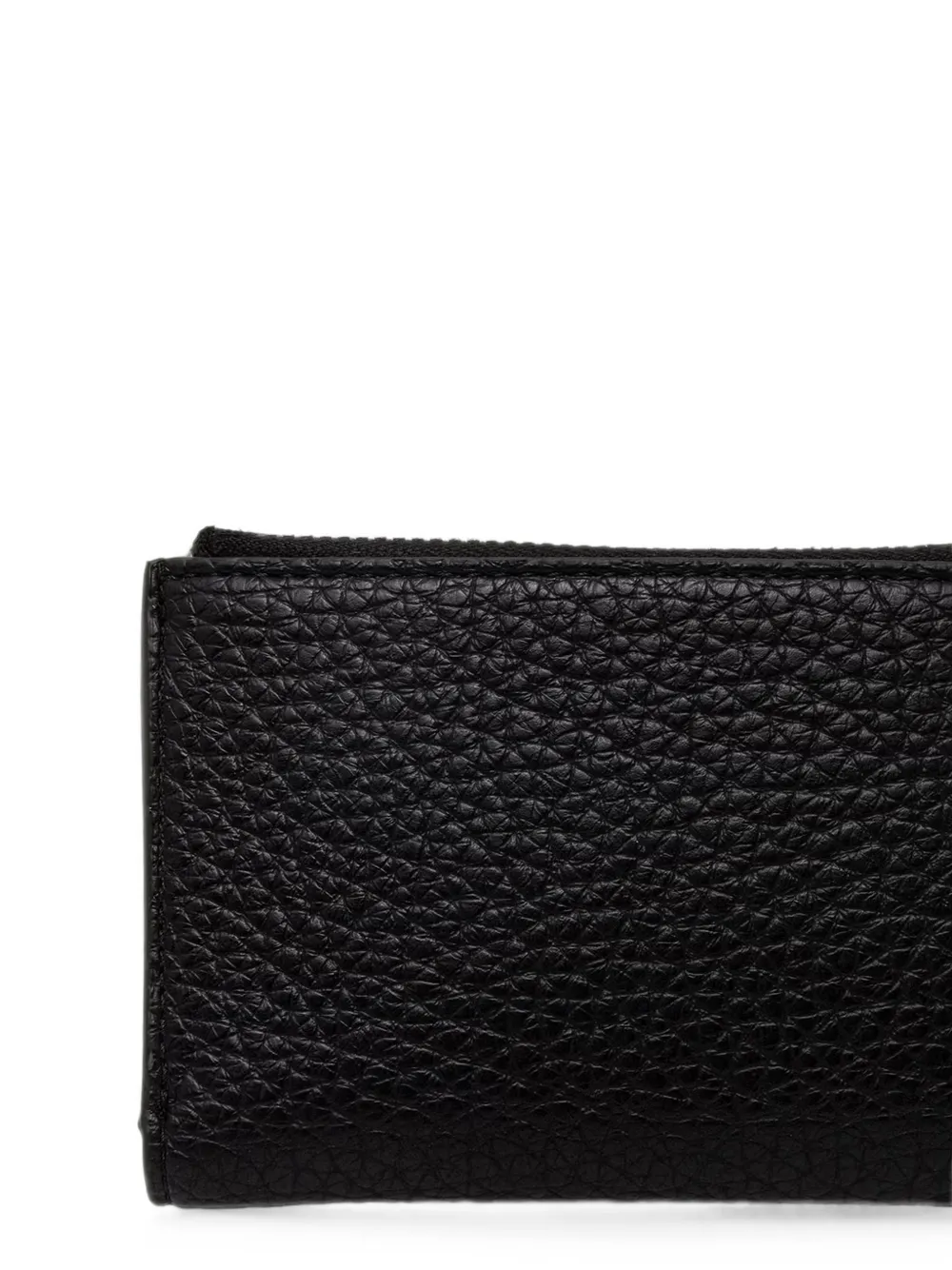 Karl Lagerfeld Jeans Portemonnee met bewerkt leer Zwart