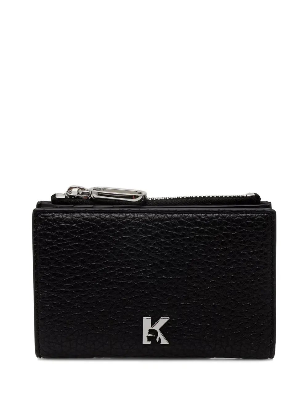 Karl Lagerfeld Jeans logo-plaque pebbled wallet - Nero