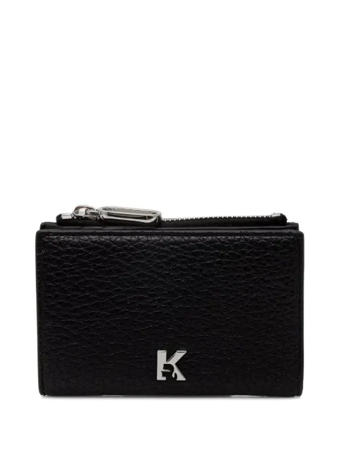 Karl Lagerfeld Jeans logo-plaque pebbled wallet