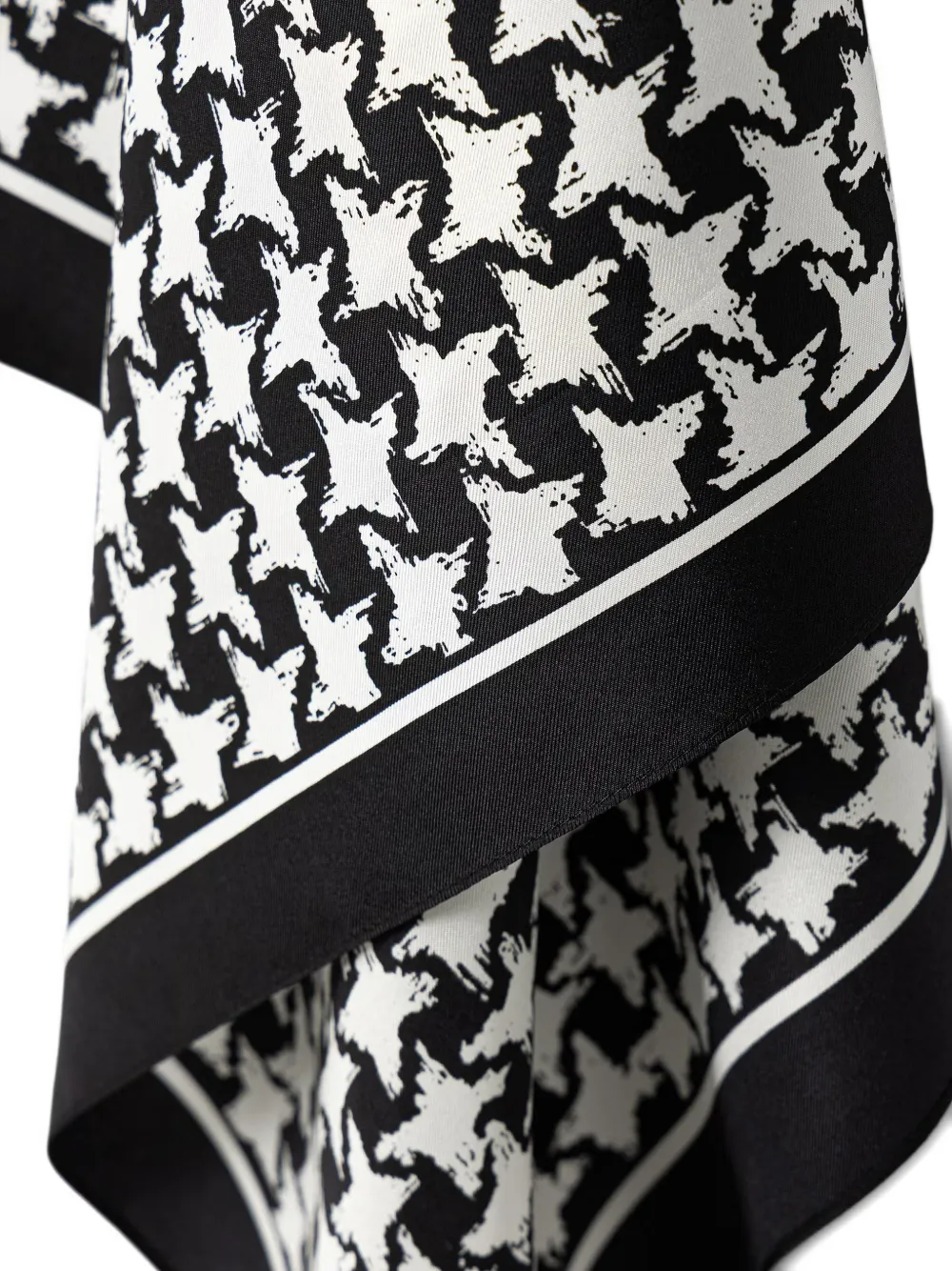 Karl Lagerfeld Sjaal met pied-de-poule print Zwart