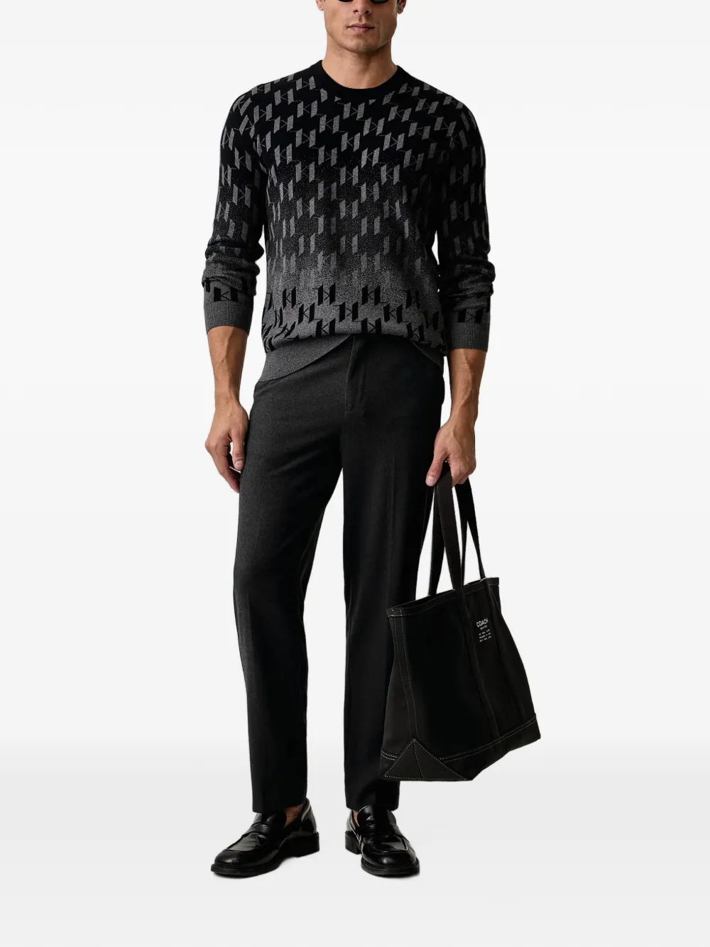 Karl Lagerfeld Trui met monogram Zwart