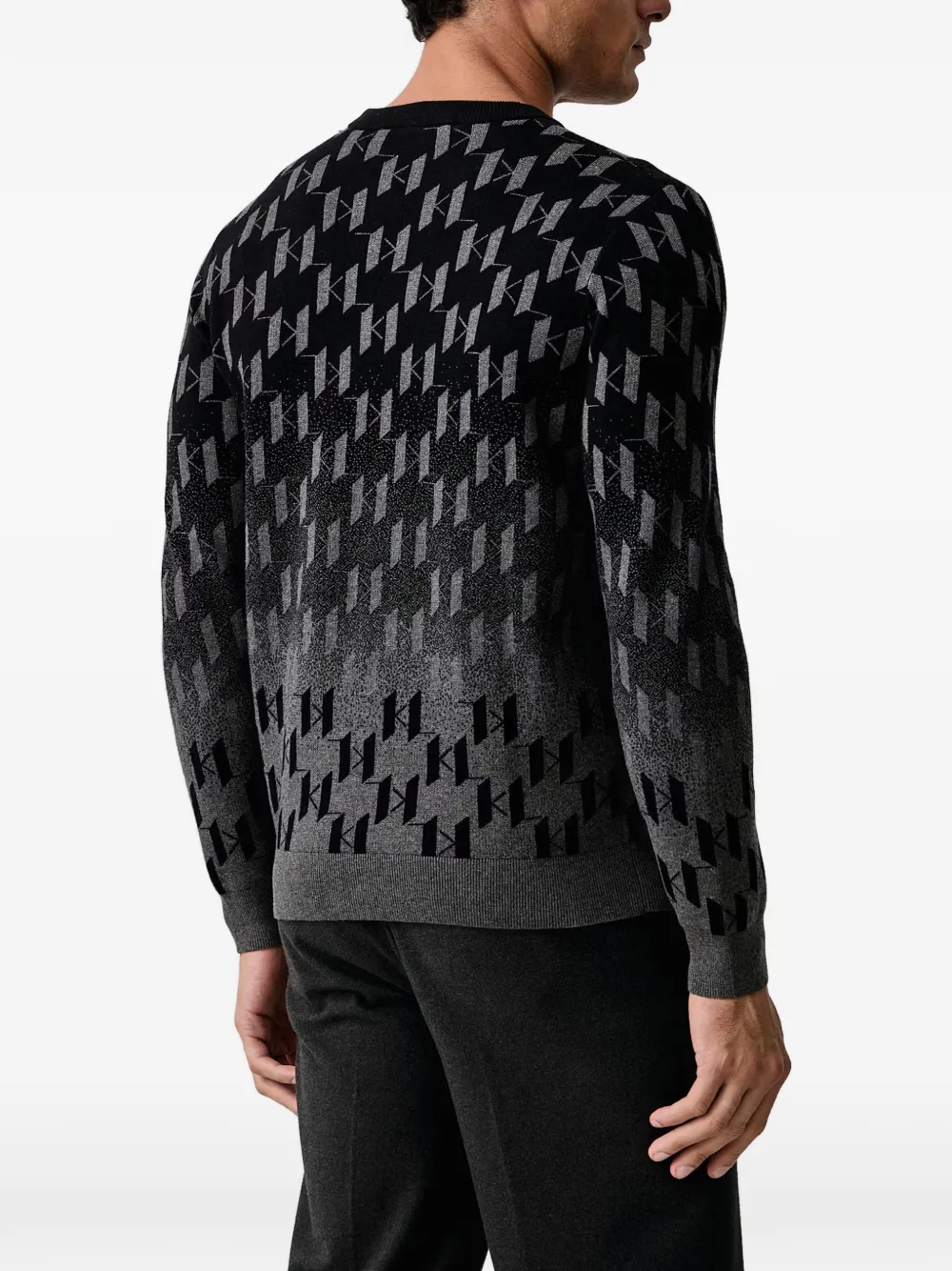 Karl Lagerfeld Trui met monogram Zwart