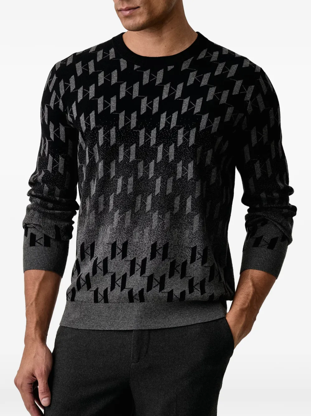 Karl Lagerfeld Trui met monogram Zwart