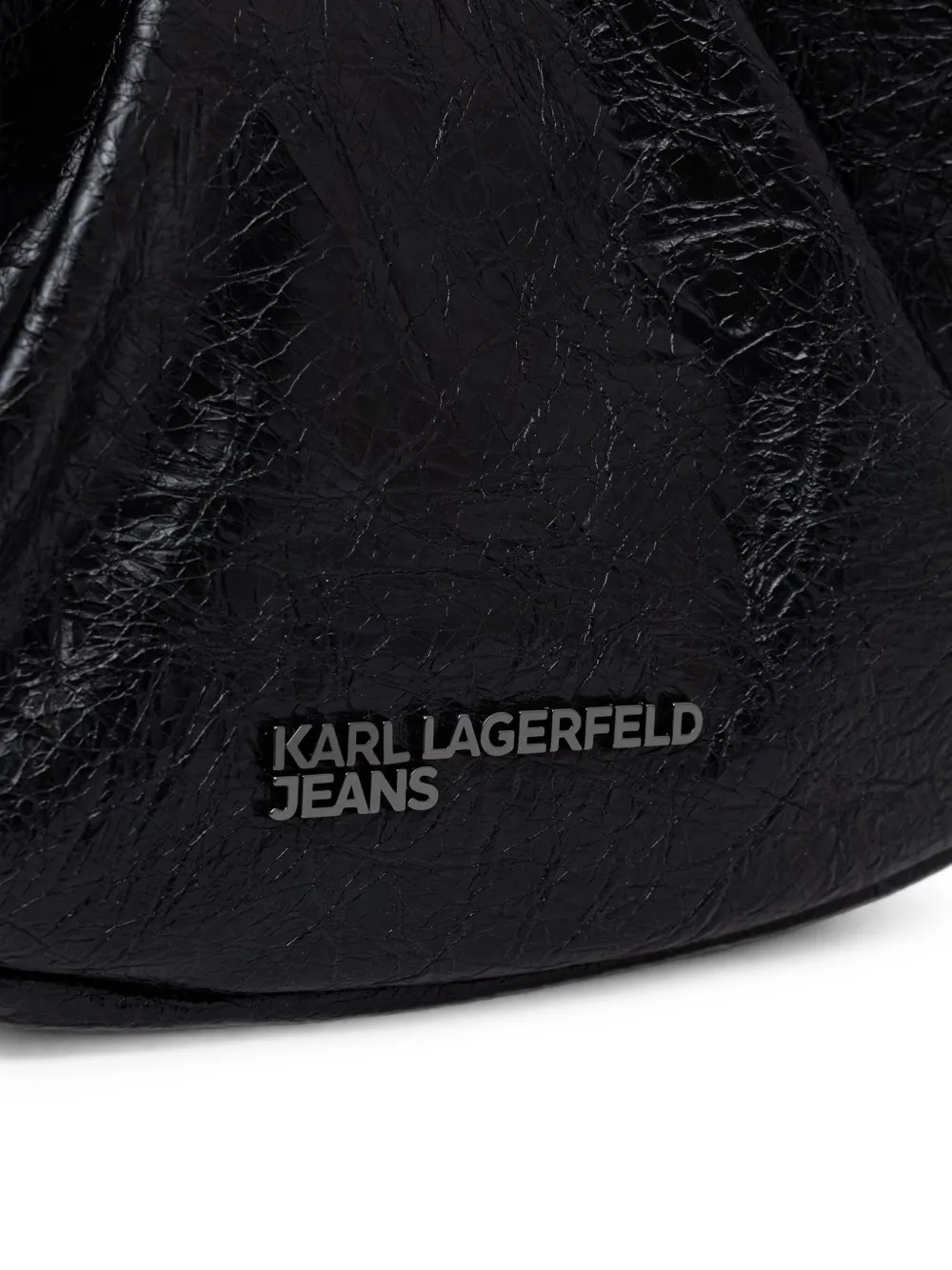 Karl Lagerfeld Jeans Geplooide shopper met gekreukt effect Zwart