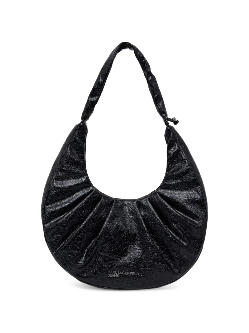 Karl Lagerfeld Jeans crinkled-effect pleated tote bag - Nero