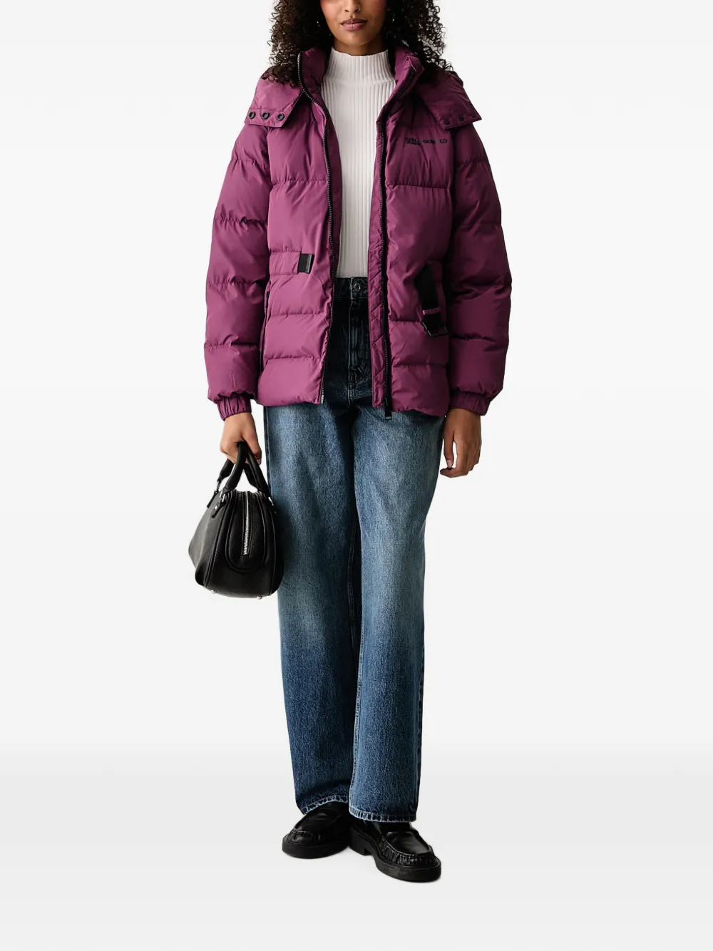 Karl Lagerfeld Jeans Donsjack met capuchon Paars
