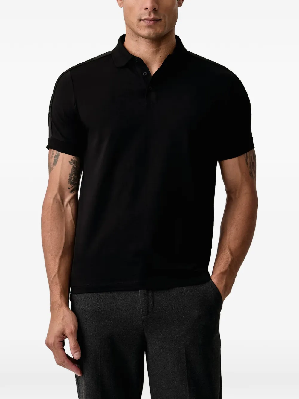 Karl Lagerfeld logo-tape polo shirt